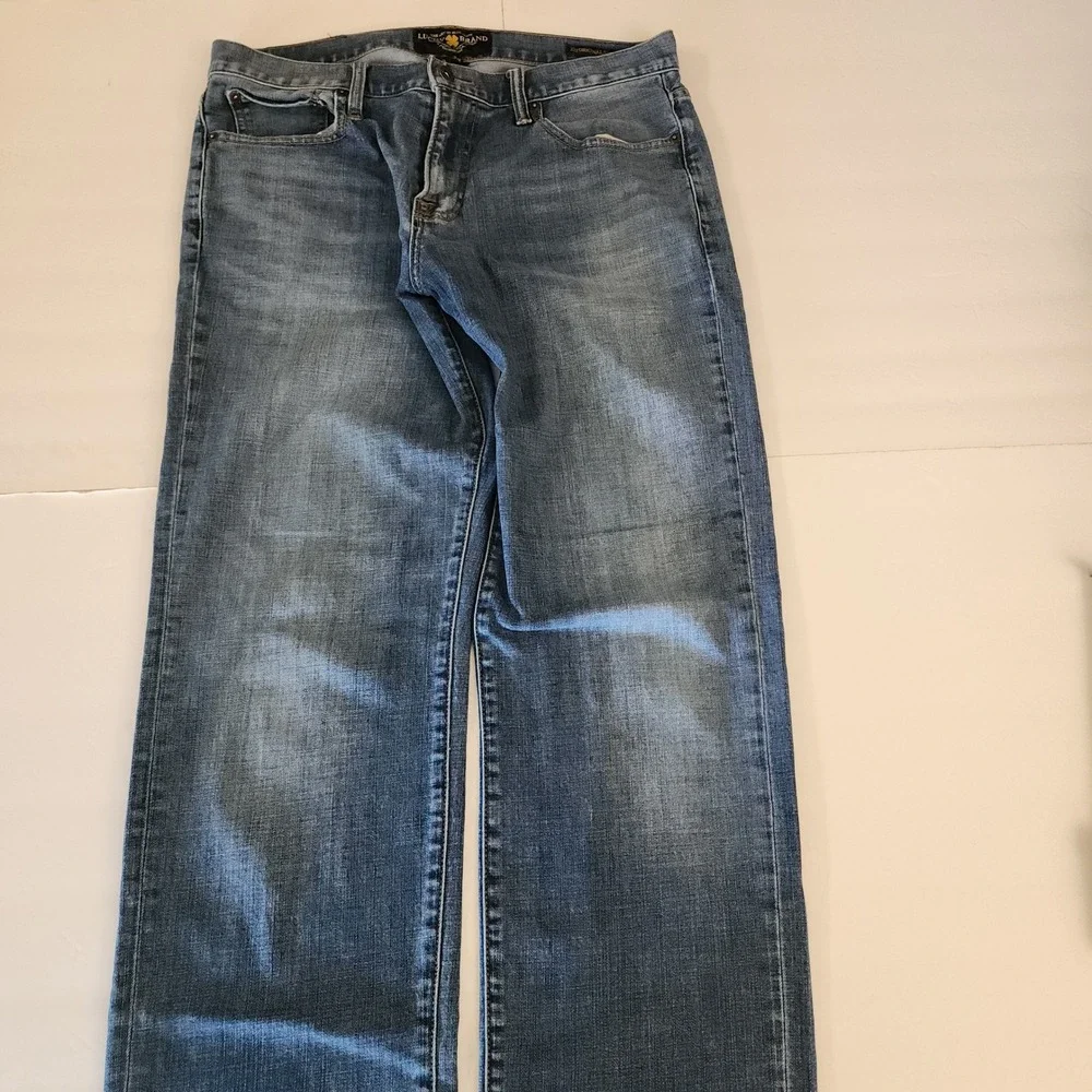 D71 Lucky Brand 221 Original Straight Leg Blue Jeans Men 33x34 Medium Wash Denim - Picture 9 of 9